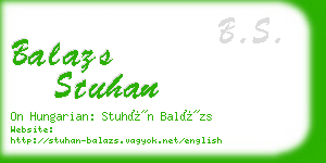 balazs stuhan business card